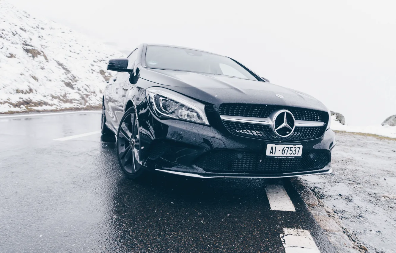 Photo wallpaper Mercedes, side, Mercedes - Benz, A45