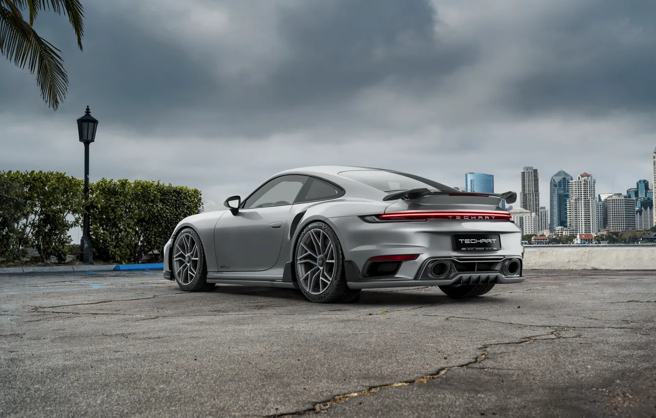 Photo wallpaper Porsche, Porsche 911 Turbo, TechArt, 911 Turbo, 2024, GTsport, TechArt GTsport