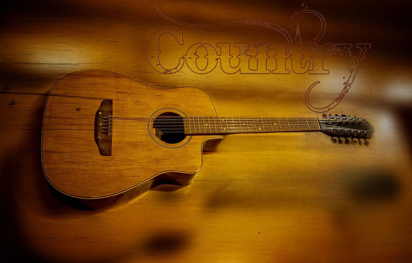 Photo wallpaper music, yellow, wood, country, strings, Kide FotoArt, Trembita, Acoustic guitar