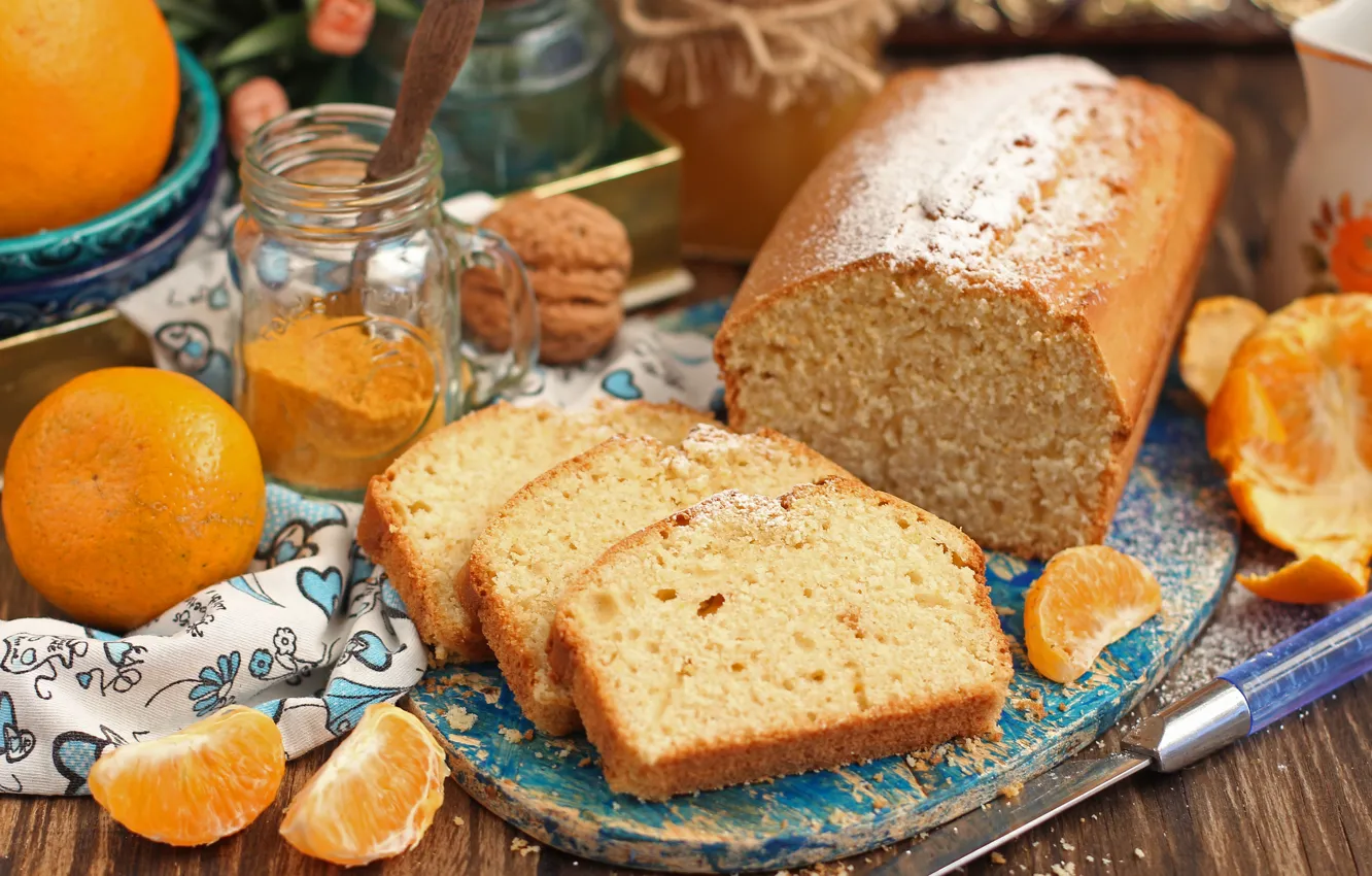 Photo wallpaper cakes, cupcakes, tangerines