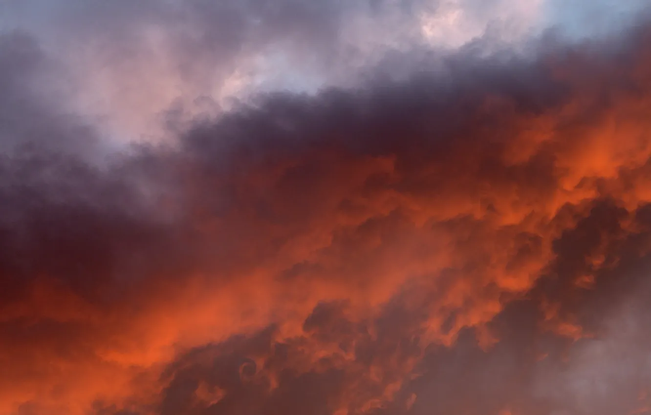 Photo wallpaper the sky, clouds, sunset, sky, sunset, clouds