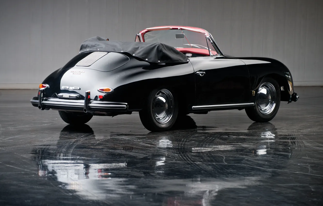 Photo wallpaper Porsche, 356, 1958, rear view, Porsche 356A 1600 Cabriolet
