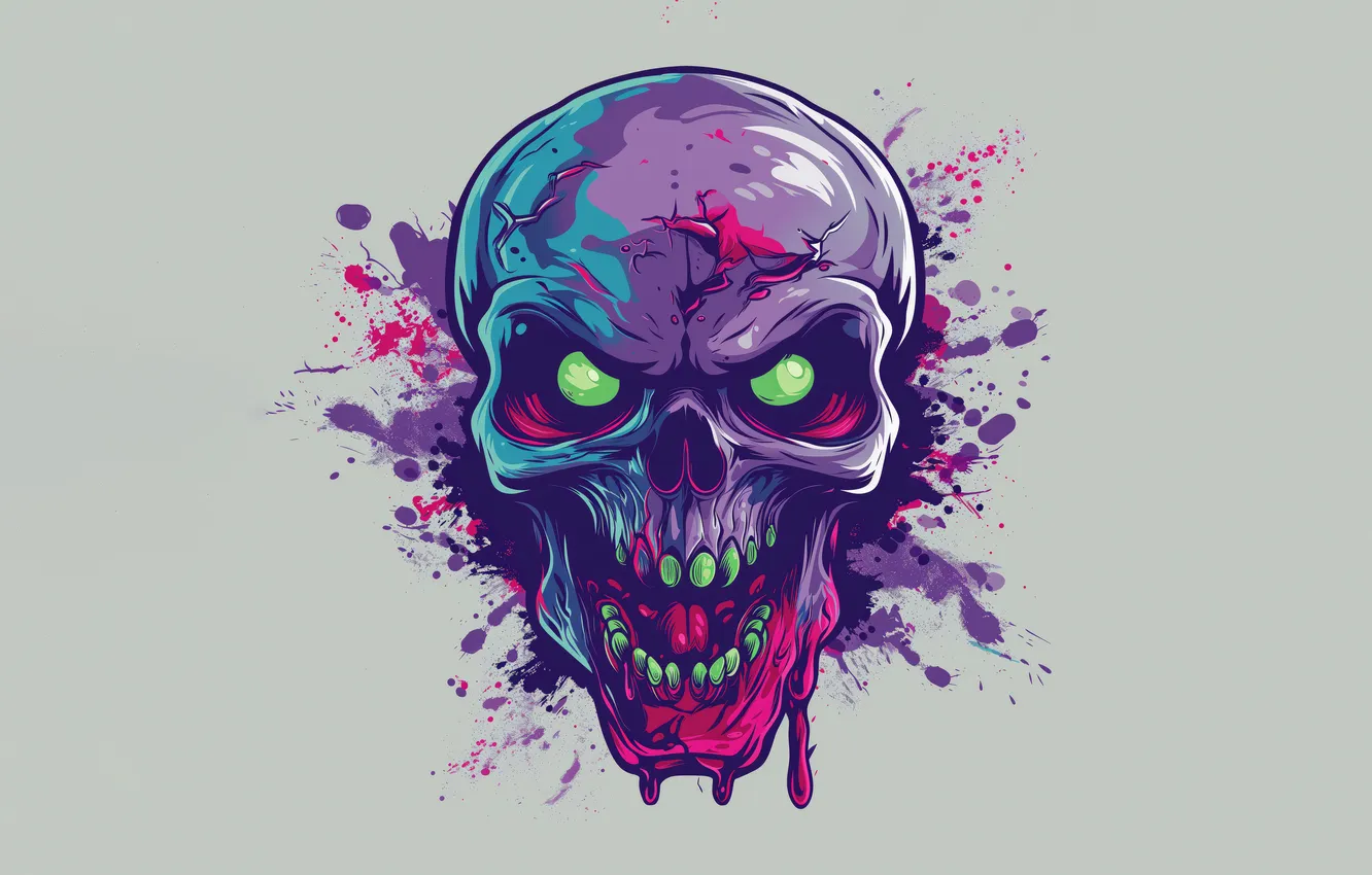 Photo wallpaper sake, zombie, liquid, color, angry