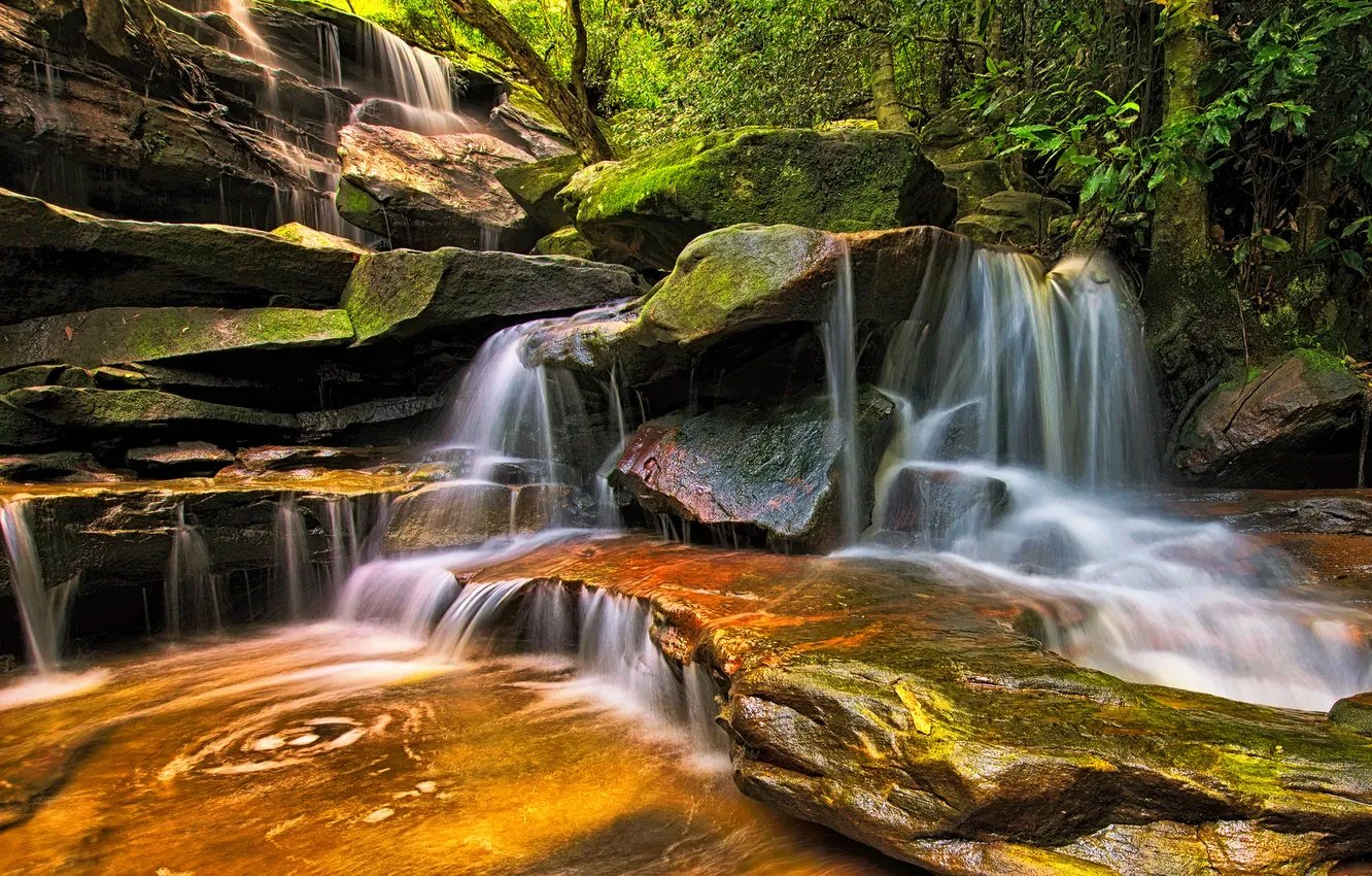 Photo wallpaper stones, waterfall, Australia, cascade, Australia, New South Wales, Somersby Falls, New South Wales