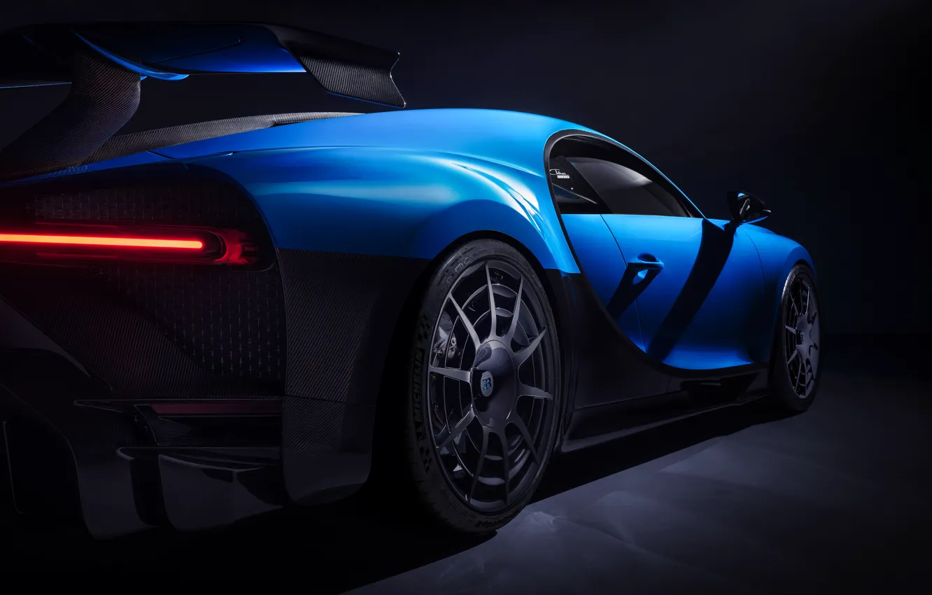 Photo wallpaper Bugatti, rear view, hypercar, Chiron, 2020, Pur Sport