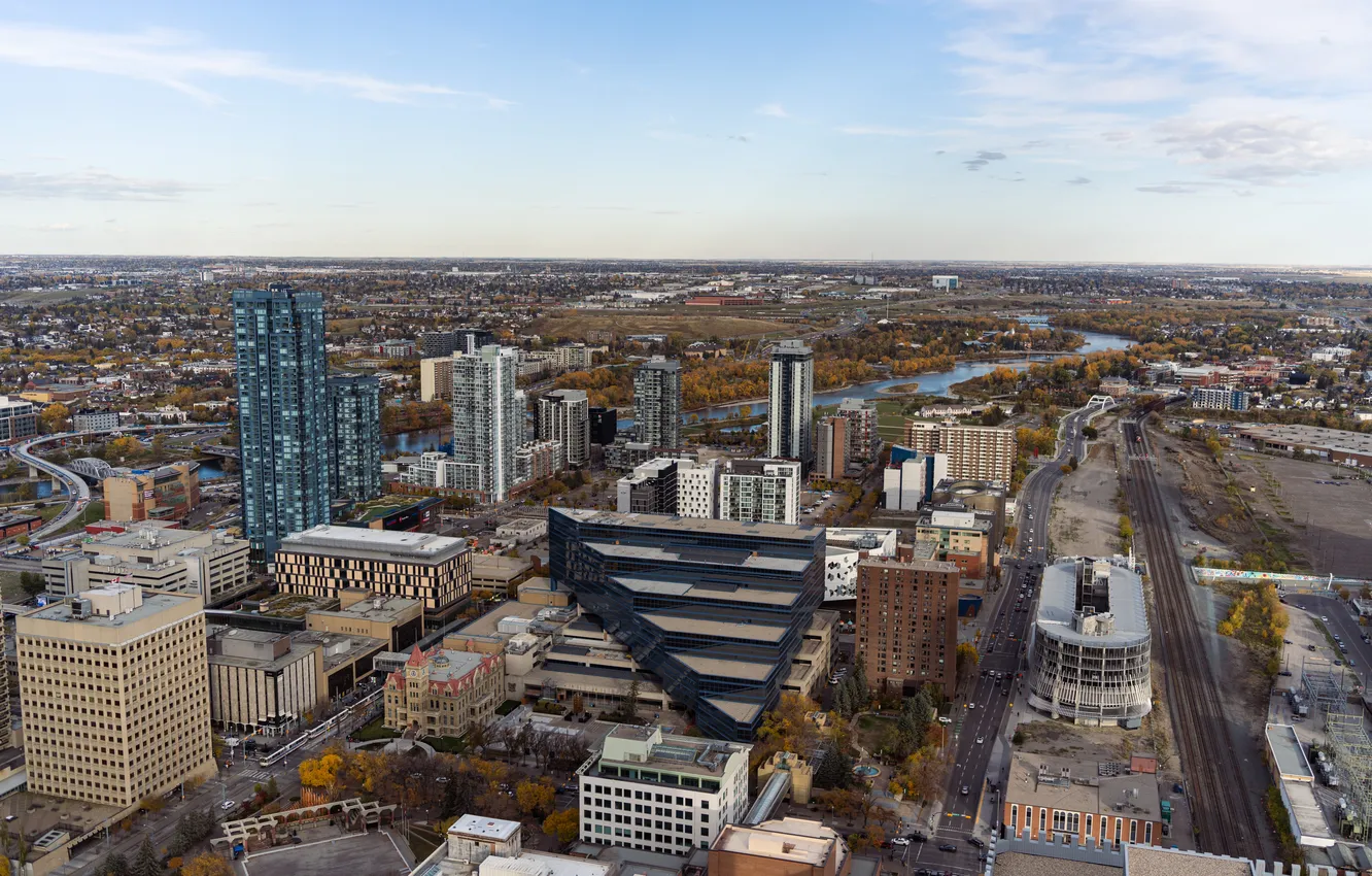 Photo wallpaper building, Canada, Calgary