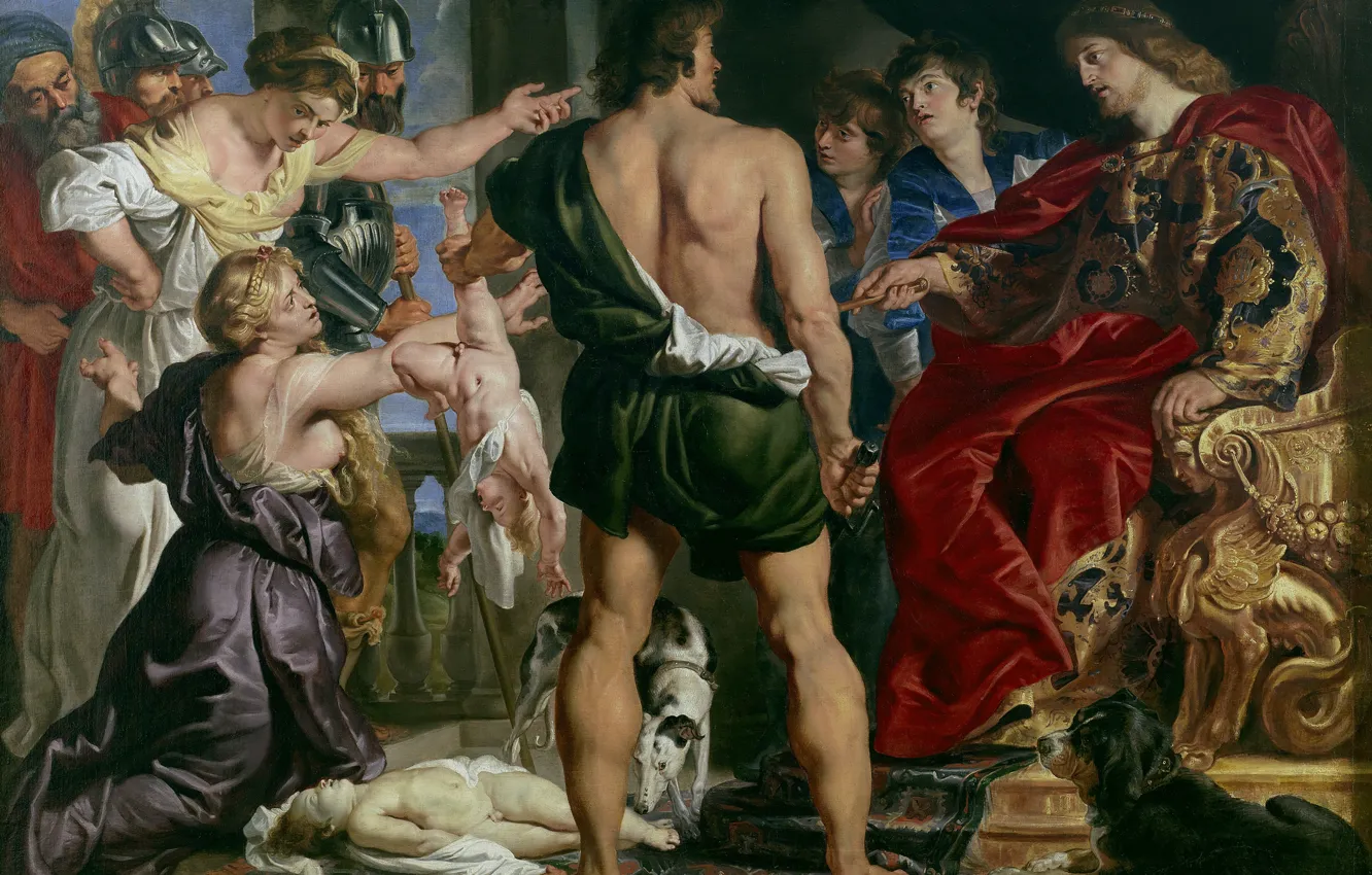 Photo wallpaper picture, Peter Paul Rubens, mythology, The Judgement Of Solomon, Pieter Paul Rubens