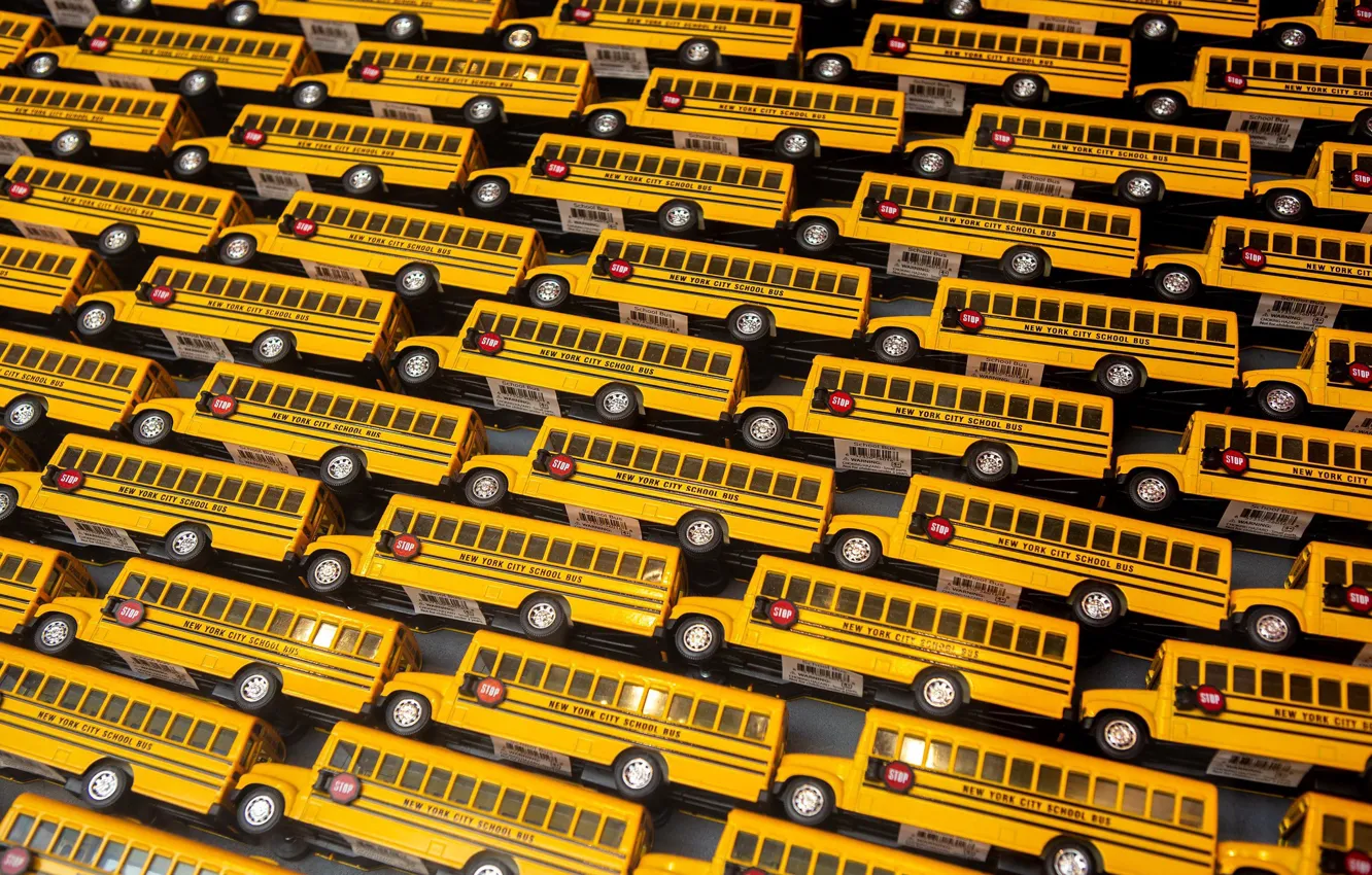 Photo wallpaper background, toys, buses