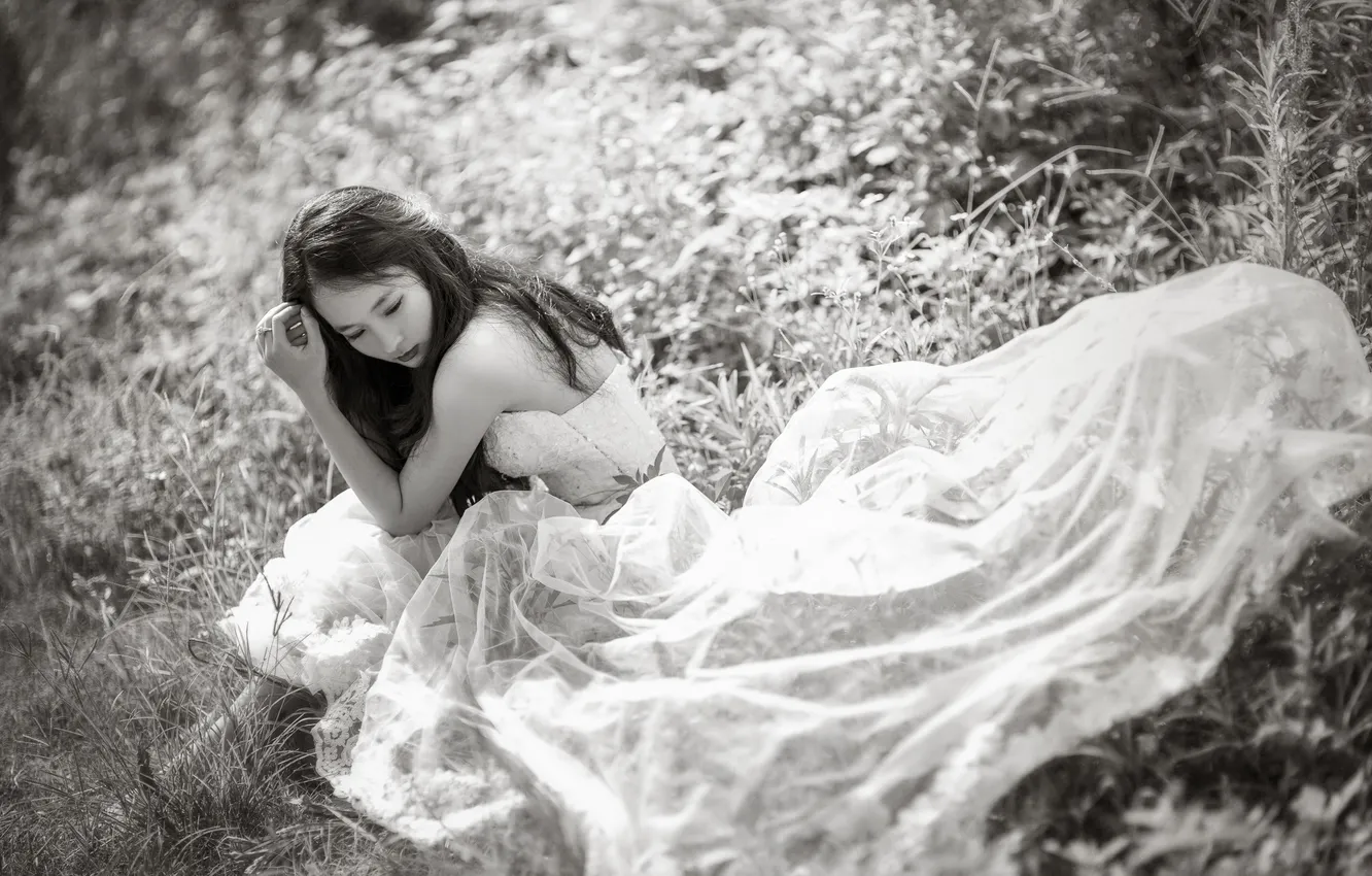 Photo wallpaper summer, girl, Asian