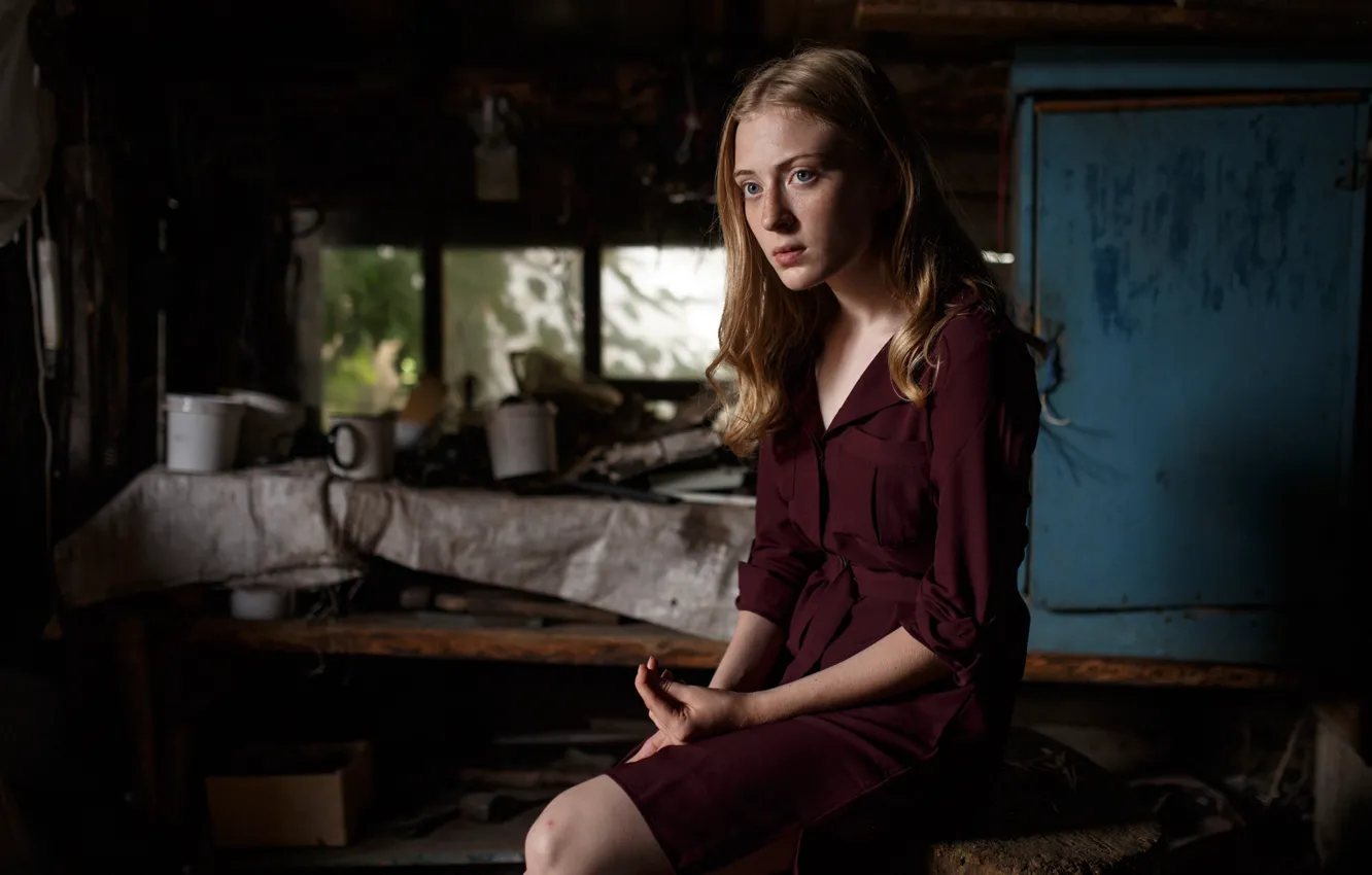 Photo wallpaper the beauty, Arina, freckles, Ivan Proskurin