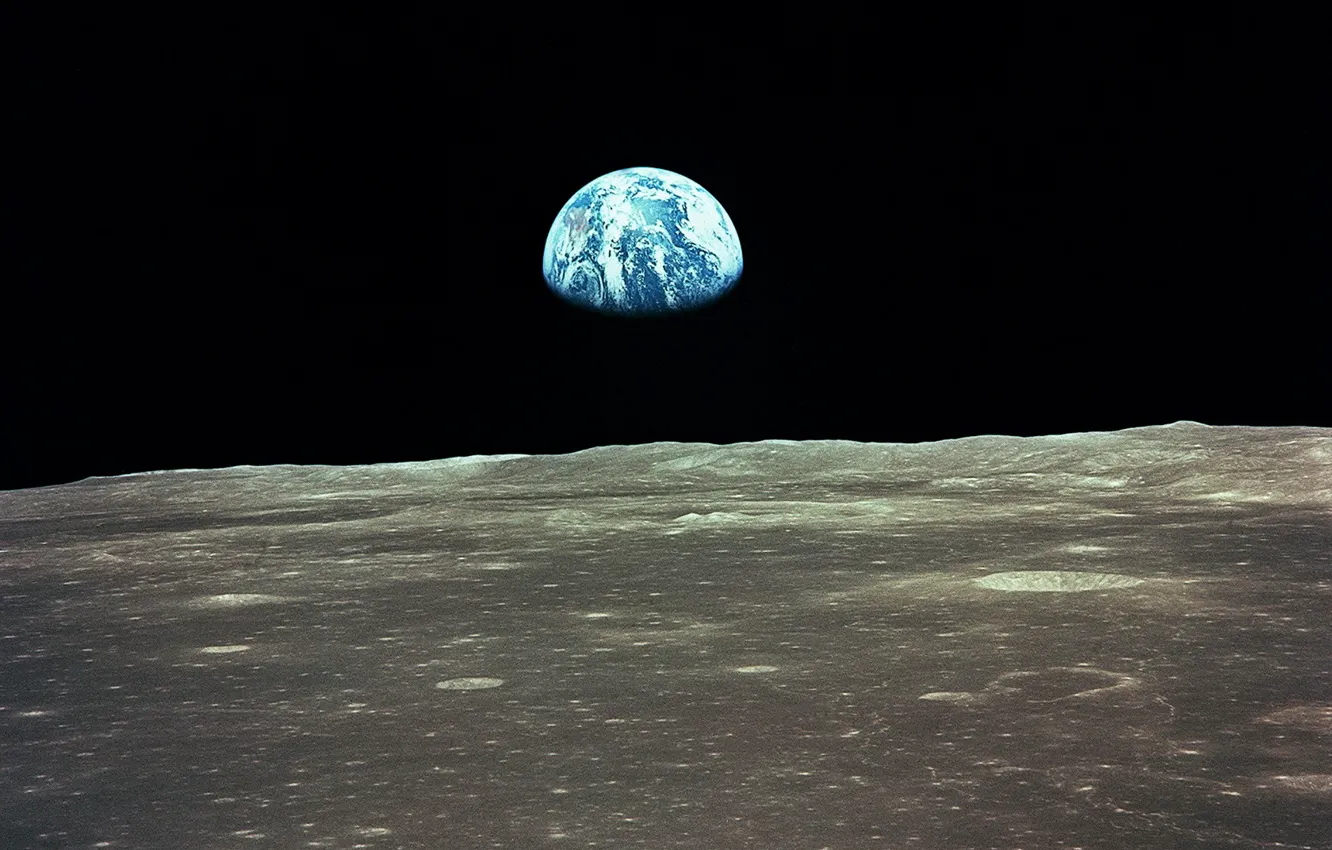 Photo wallpaper earth, planet, The moon