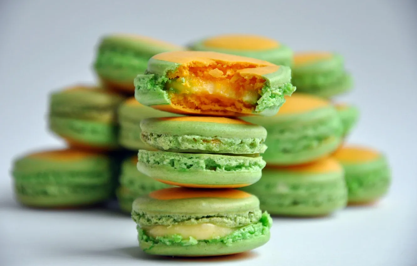 Photo wallpaper France, interior, sweets, macaroon