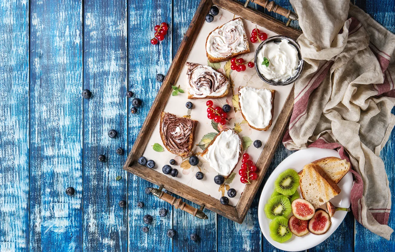 Photo wallpaper Natasha Breen, dessert, sandwiches, berries, fruit, chocolate