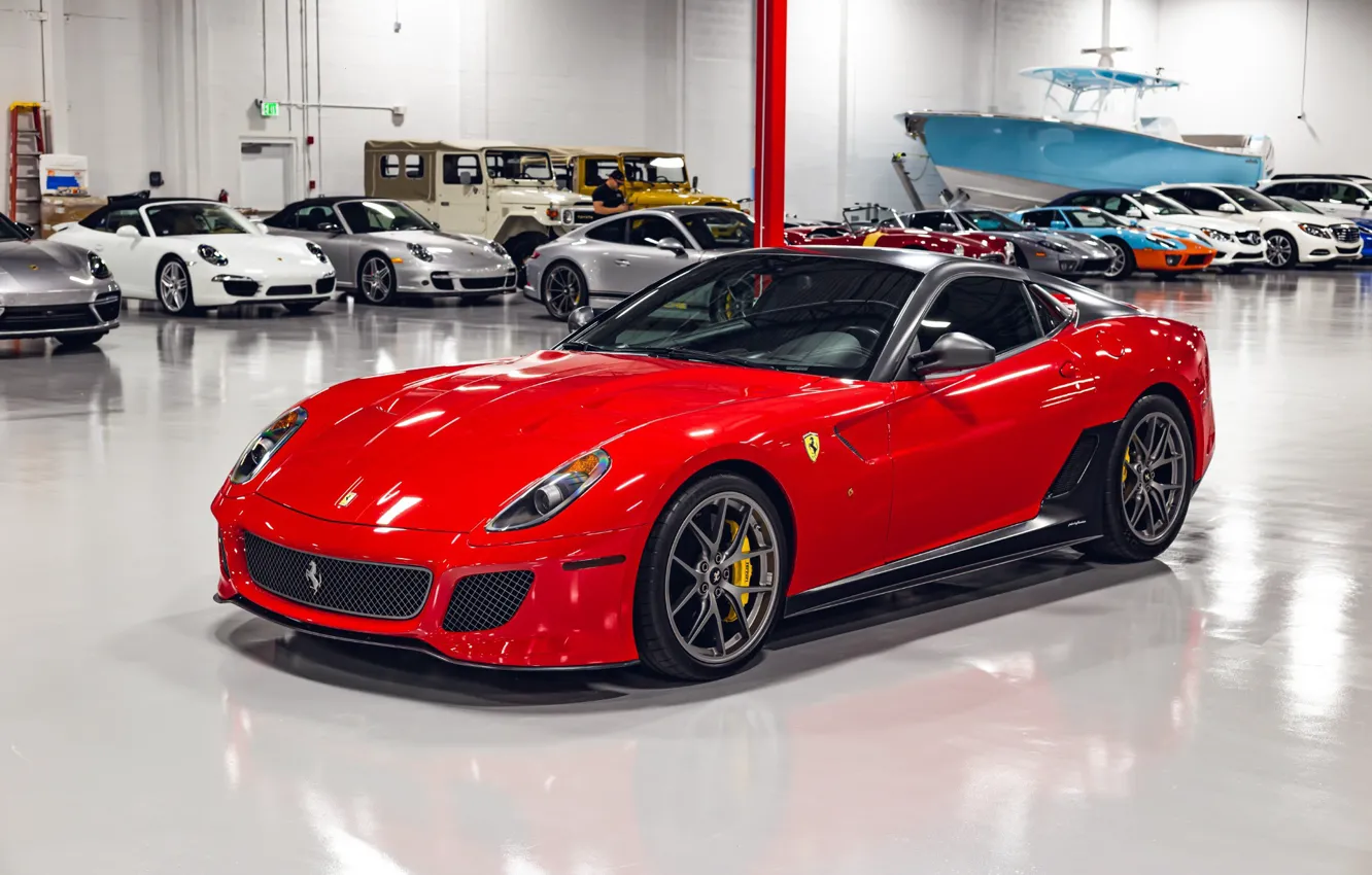 Photo wallpaper Ferrari, Red, Car, Auto, 599, 599 GTO, GTO, V12