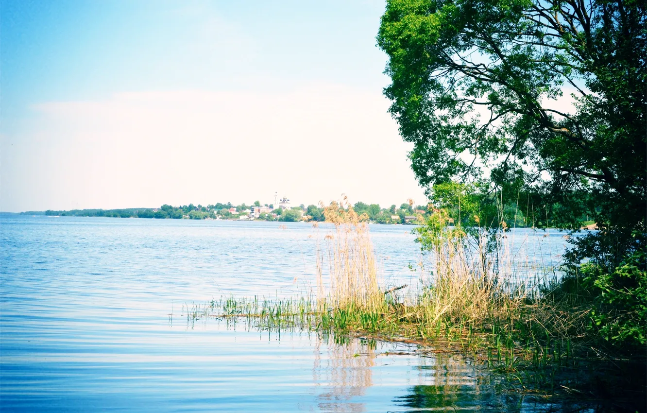 Photo wallpaper the sky, nature, river, Russia, Volga