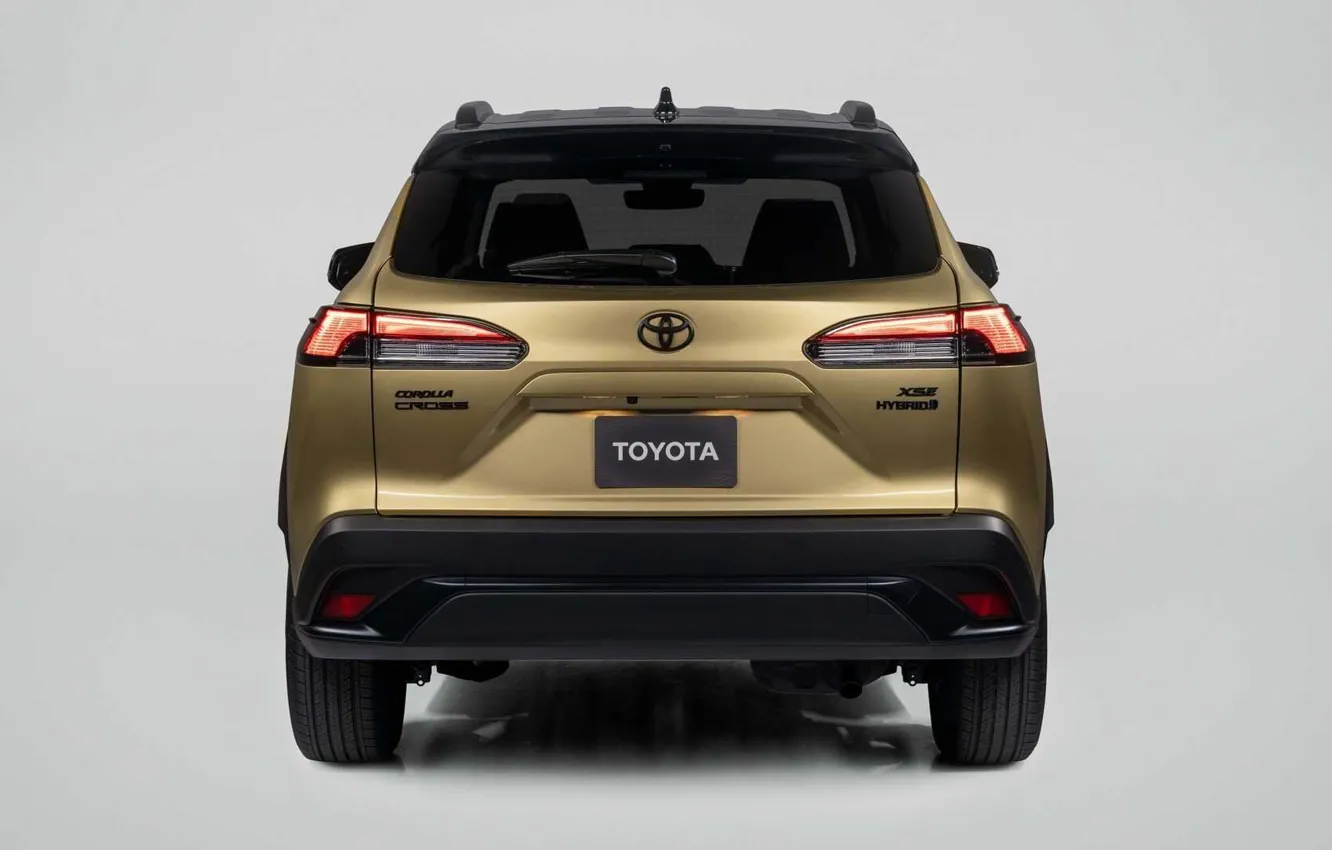 Photo wallpaper Toyota, rear view, Hybrid, Corolla, Cross, for US