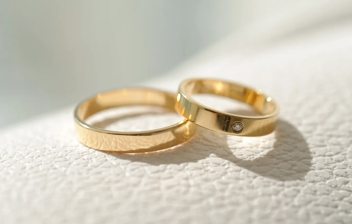 Photo wallpaper gold, ring, decoration, wedding