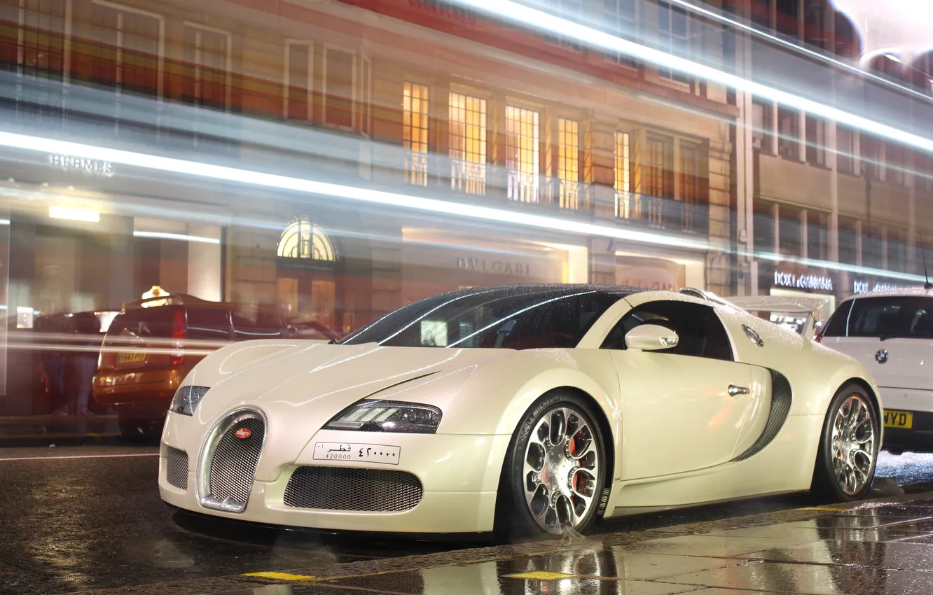 Photo wallpaper road, Wallpaper, street, cars, Bugatti, Grand, Veyron, Bugatti