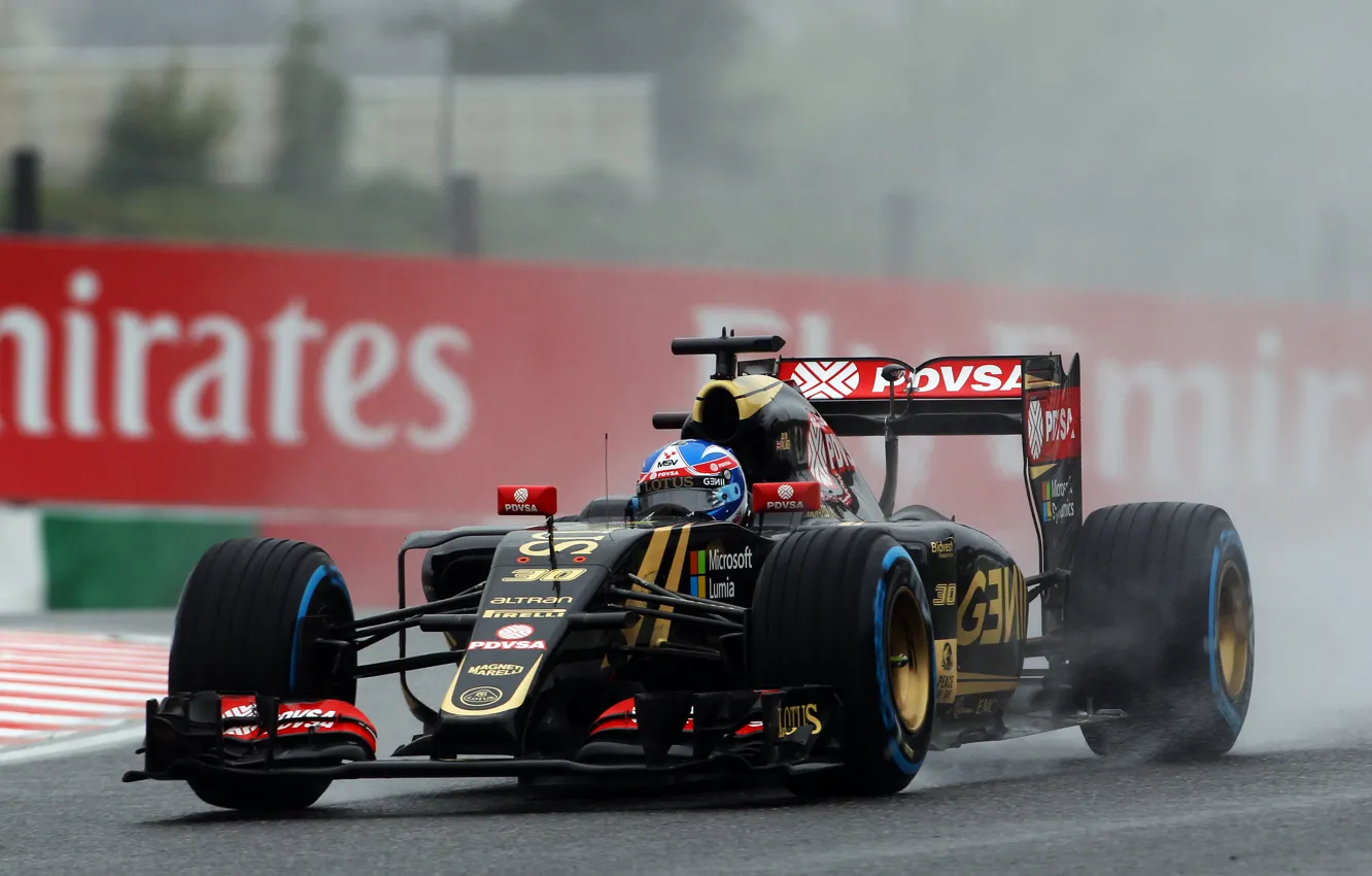 Photo wallpaper Lotus, Formula 1, E23, Damp, Jolyon Palmer, Test and Reserve Driver