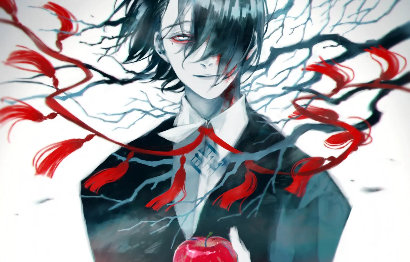 Photo wallpaper apples, art, guy, Tokyo Ghoul, Tokyo Ghoul, USgal