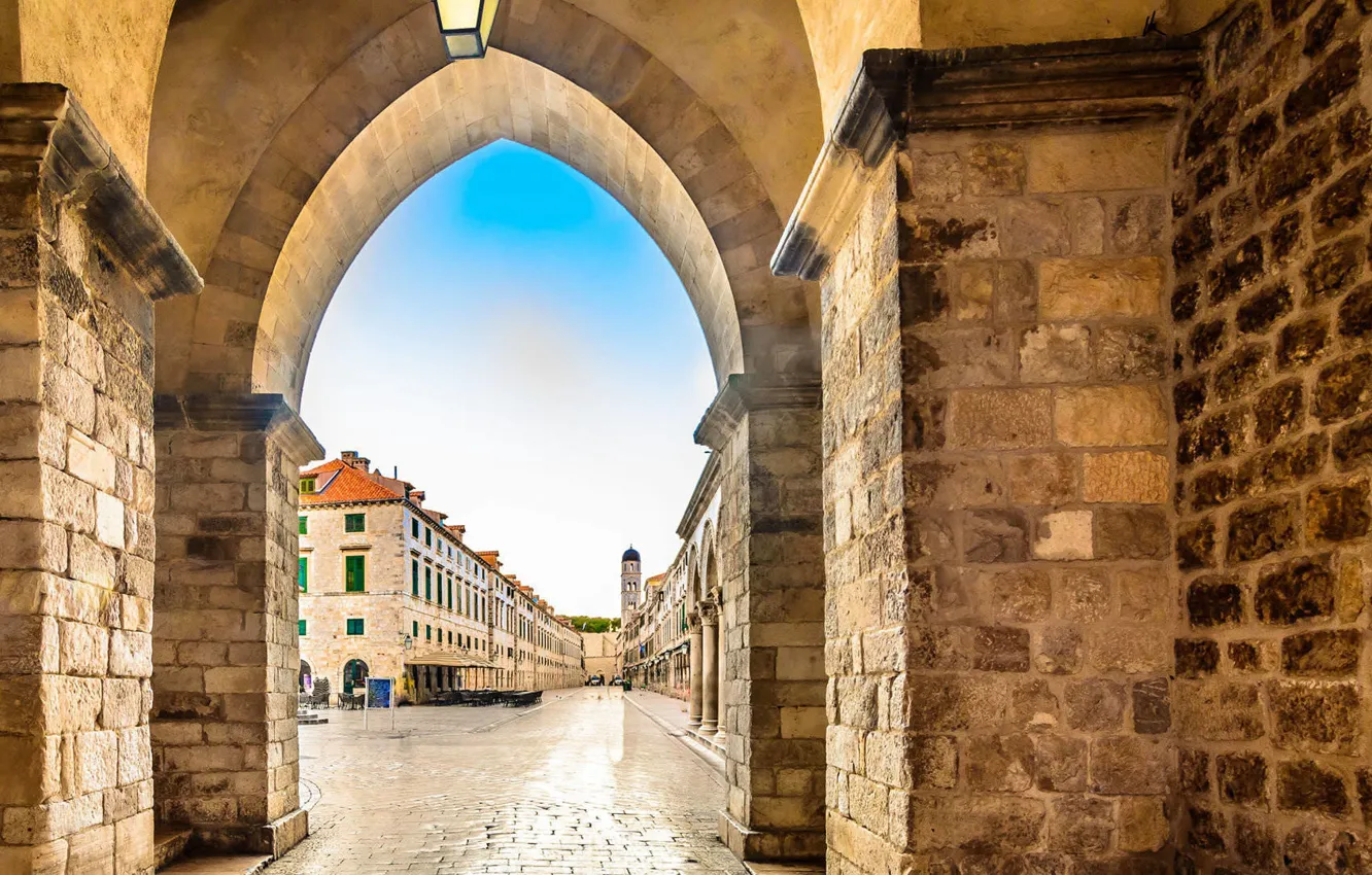 Photo wallpaper street, building, Croatia, Dubrovnik