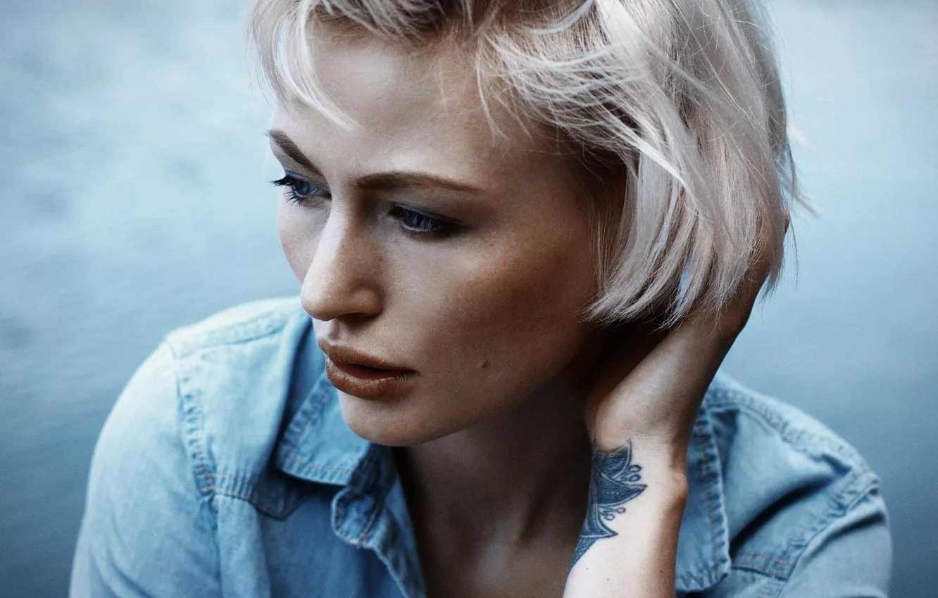 Photo wallpaper summer, girl, face, background