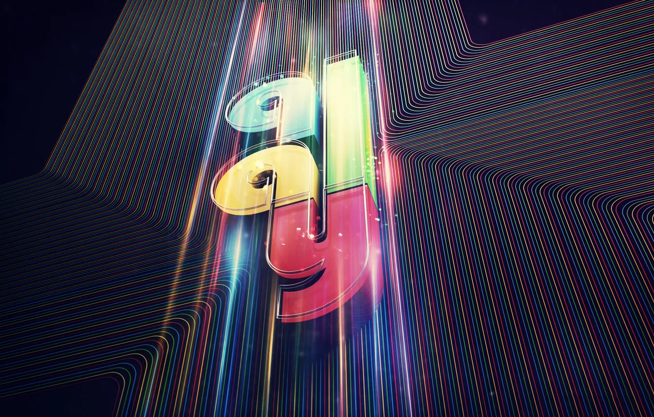 Photo wallpaper glow, neon, play
