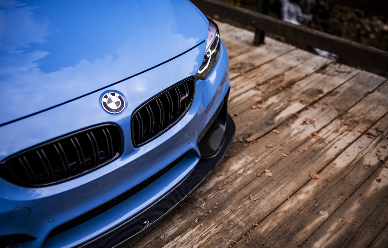 Photo wallpaper BMW, Blue, Bridge, F82