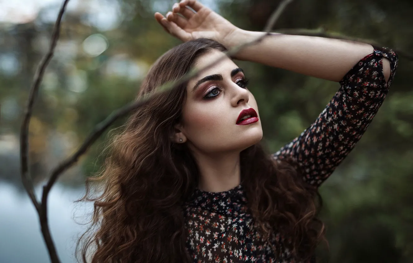 Photo wallpaper girl, pose, model, Olga Gridina