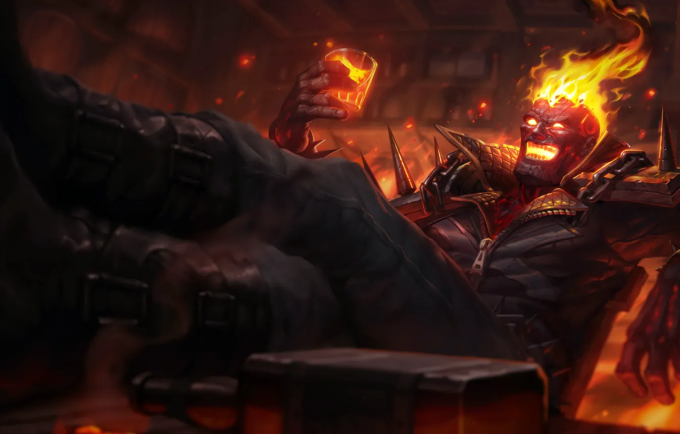 Photo wallpaper style, fiction, fire, flame, fighter, fantasy, style, characters