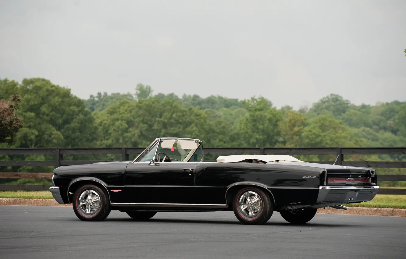 Photo wallpaper convertible, Pontiac, GTO, 1964, Pontiac, retro cars, Convertible, LeMans