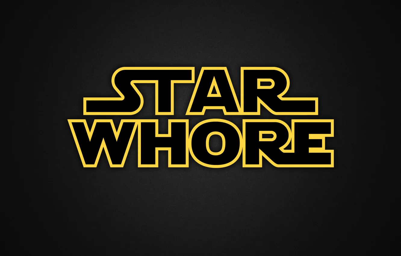Photo wallpaper black, minimalism, Star Wars, logo, Star wars, Whore