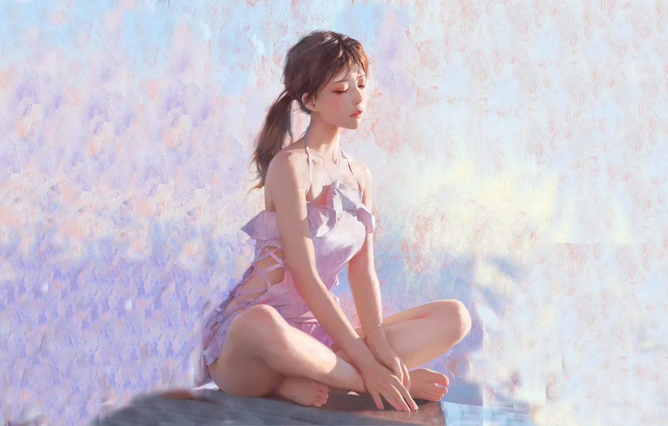 Photo wallpaper pose, model, yoga, legs, Asian, beauty, model, beauty