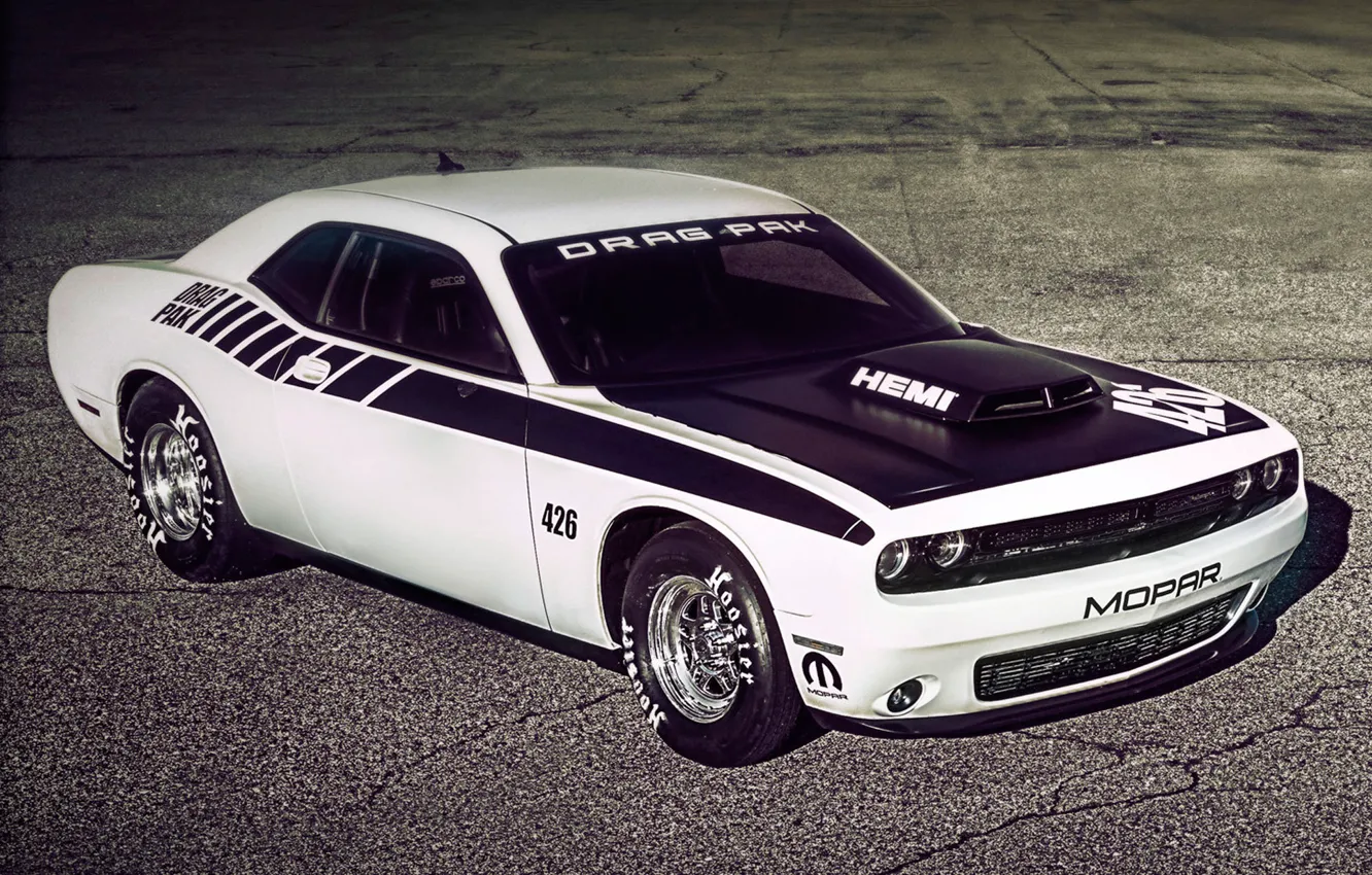 Photo wallpaper Dodge Challenger, Supercharged, Hemi, Mopar, Drag Pak-426