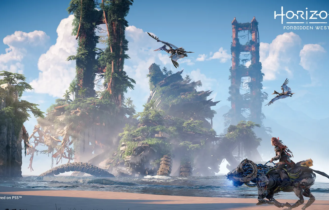 Photo wallpaper the game, game, Guerrilla Games, Sony Interactive Entertainment, PlayStation 5, Horizon Forbidden West, Horizon Zero …