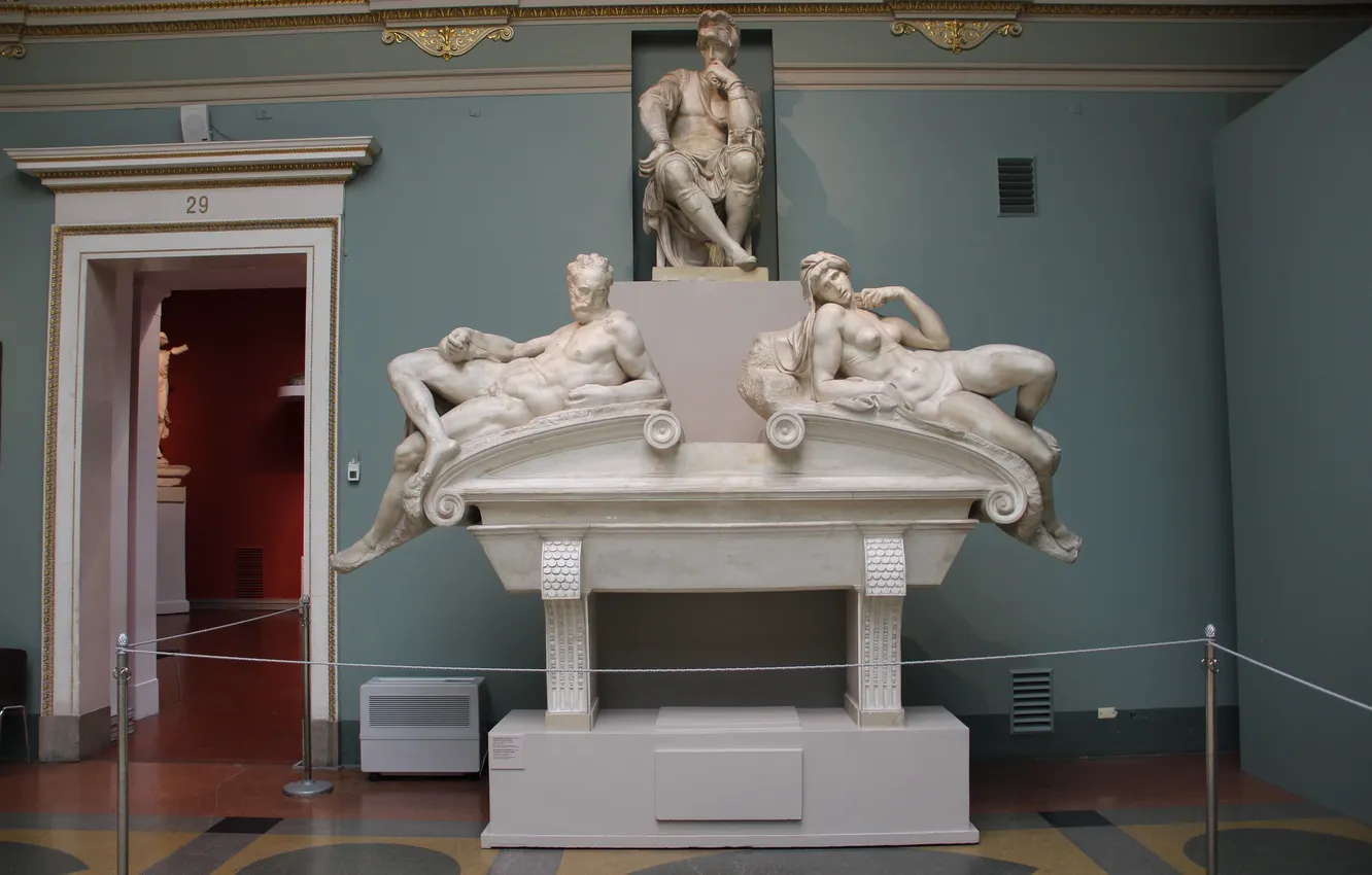 Photo wallpaper Statue, Moscow, Sculpture, Michelangelo, Michelangelo, Copy, Michelangelo Buonarroti, Michelangelo Buonarroti