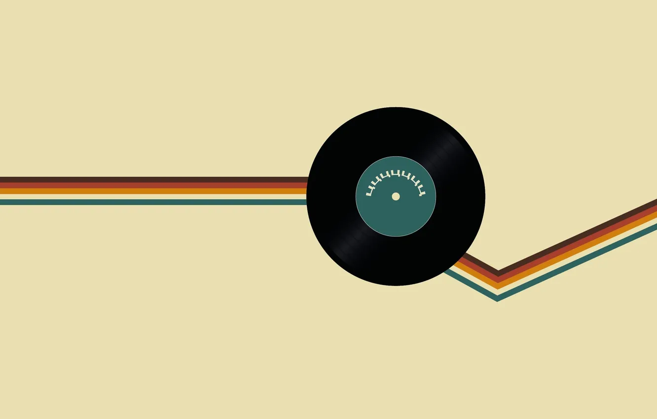 Photo wallpaper minimalism, light background, Minimalism, Light Background, Vinyl record, vinyl record