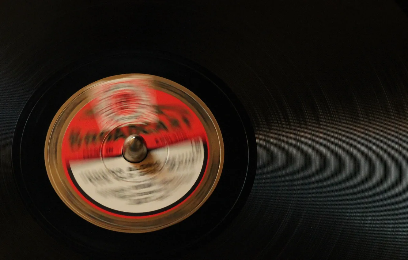 Photo wallpaper macro, music, vinyl, record