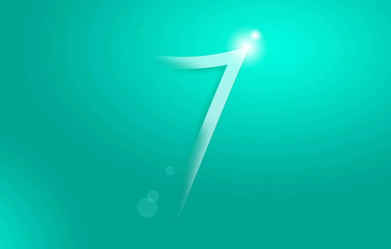 Photo wallpaper minimalism, logo, windows 7, seven, logo, turquoise, computer