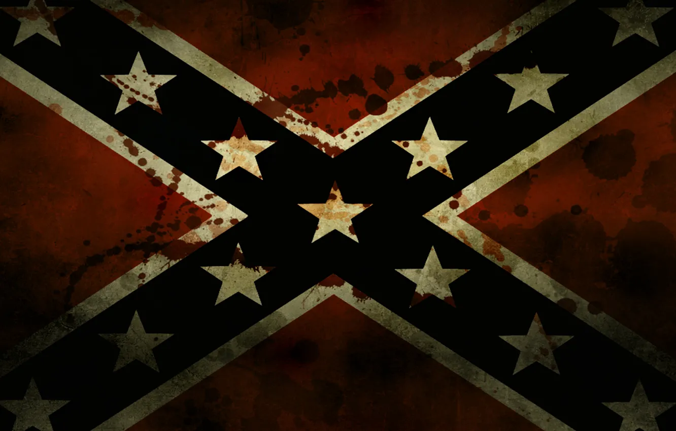 Photo wallpaper stars, flag, Blood, Confederate
