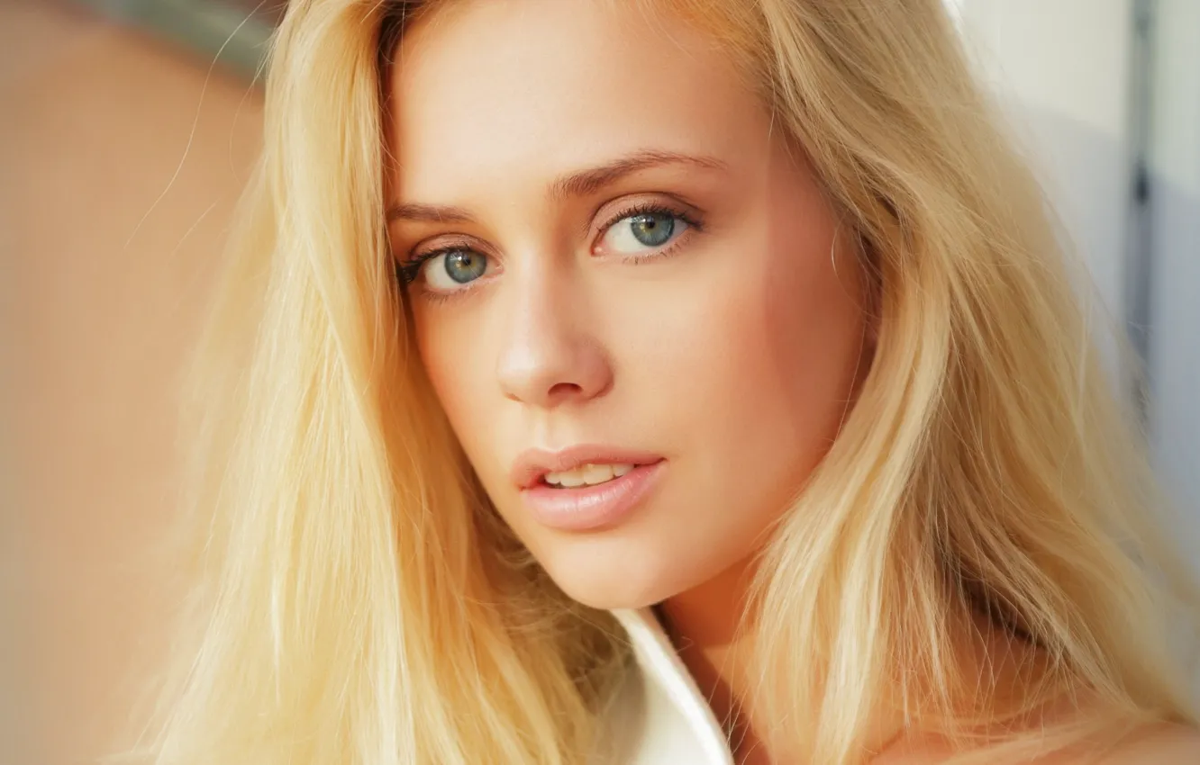 Photo wallpaper look, girl, face, model, Jennifer MacKay