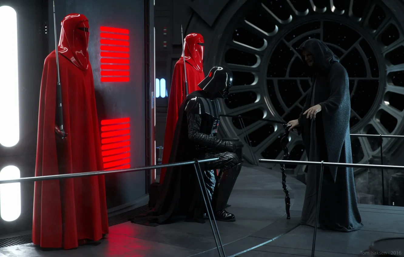 Photo wallpaper rendering, fiction, art, Darth Vader, Rise My Friend, Tom Isaksen