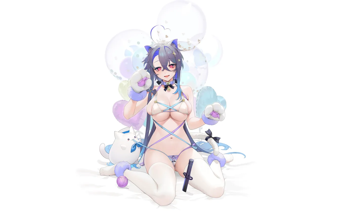 Photo wallpaper girl, hot, sexy, pussy, boobs, breast, anime, pretty