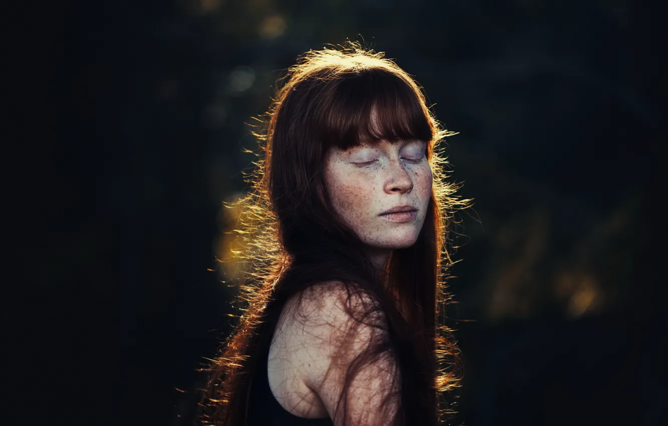 Photo wallpaper girl, background, mood, beauty