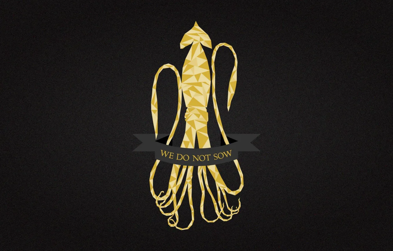 Photo wallpaper gold, Game of Thrones, kraken, We Do Not Sow, House Greyjoy