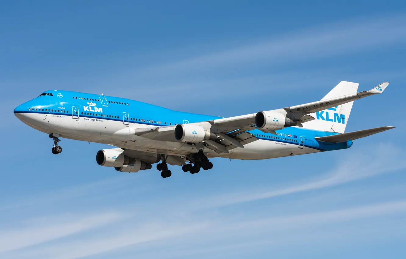 Photo wallpaper Boeing, Bangkok, KLM 747, PH-BFB