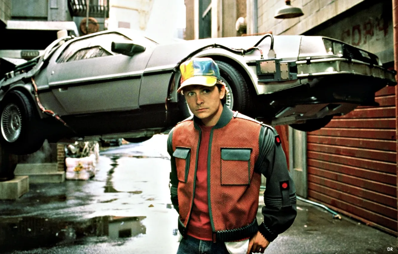 Photo wallpaper car, brown, movie, Future, Back to the Future, 1985, trilogy, 2015