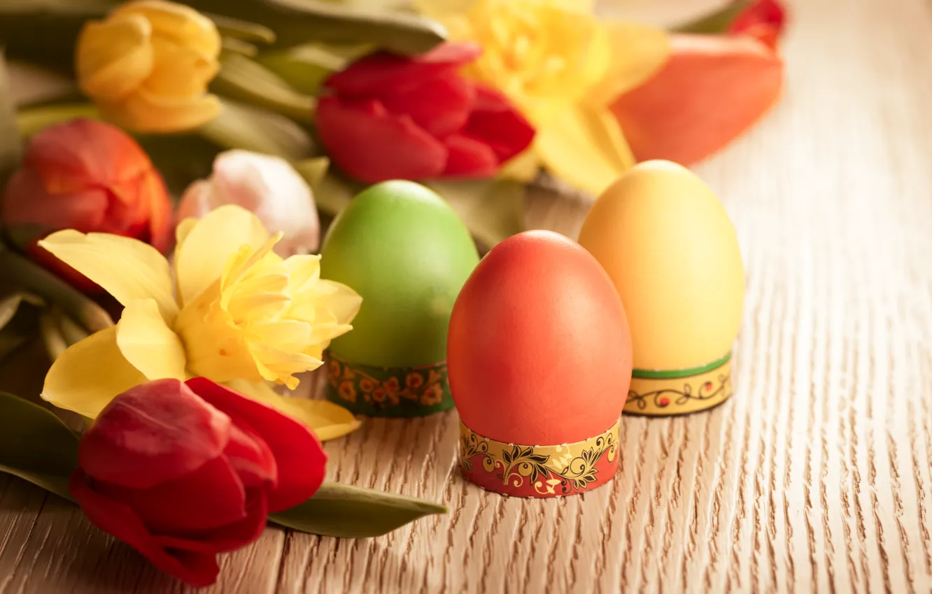 Photo wallpaper eggs, Easter, Easter eggs