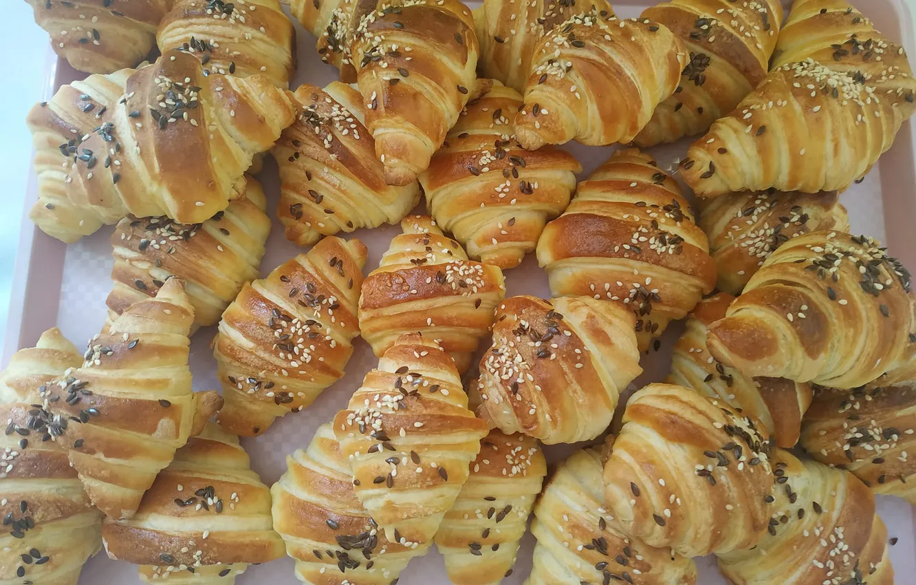 Photo wallpaper salt, sesame seeds, scone