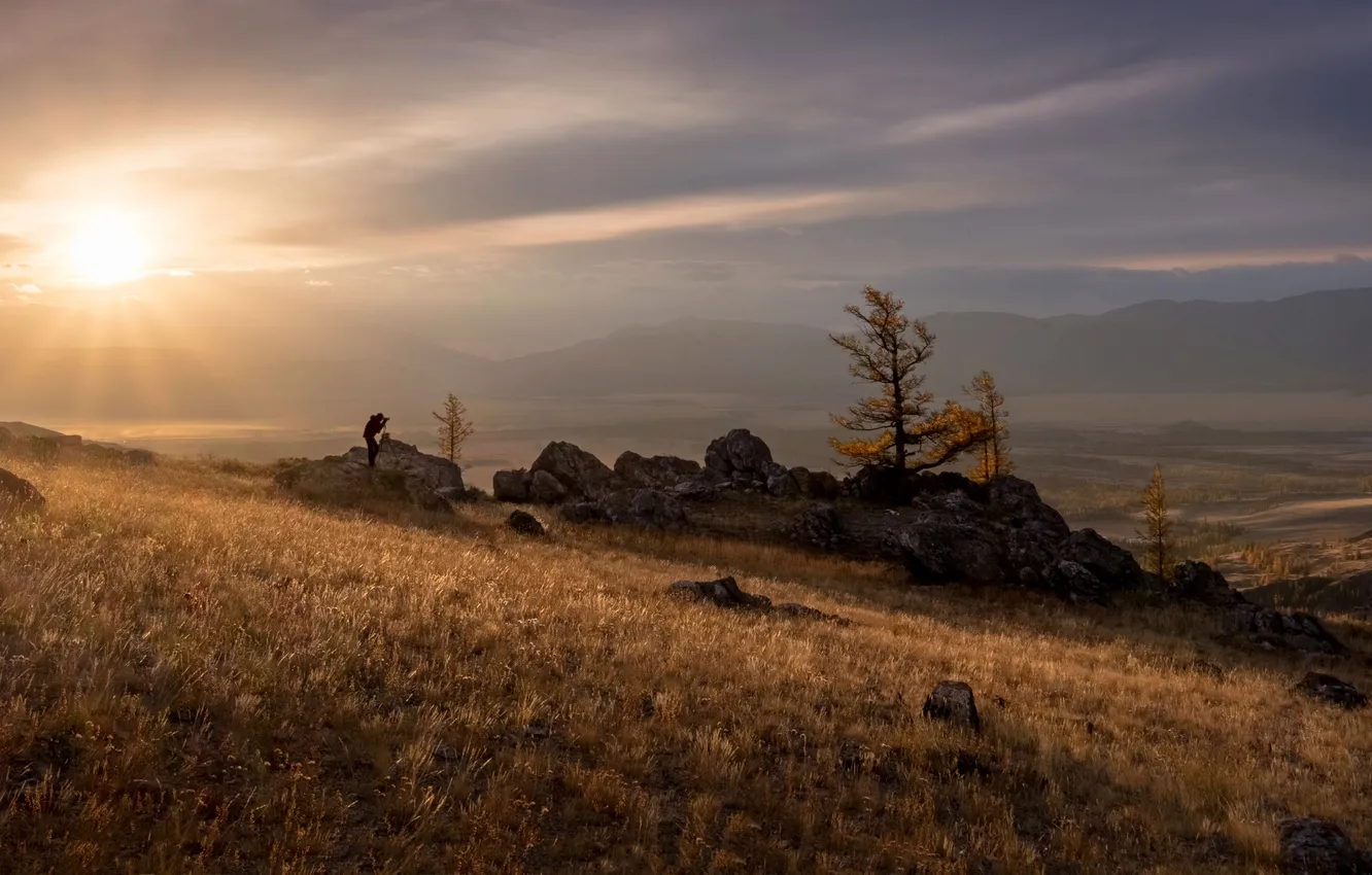 Photo wallpaper autumn, Altay, Nadezhda Demkina, Tajilu tract